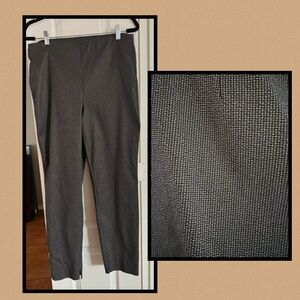 Alfani size 0X straight fitted pants black and tan small herringbone